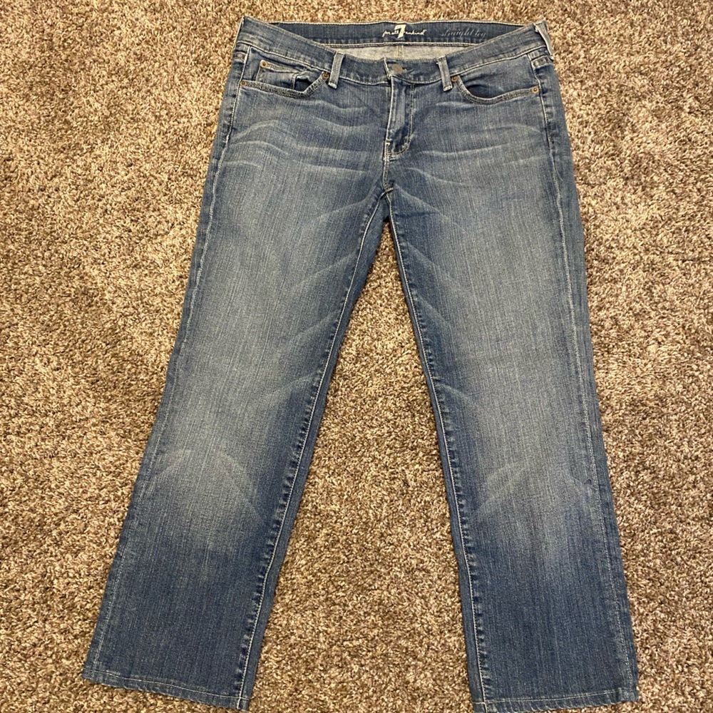 7 for all mankind straight leg crops